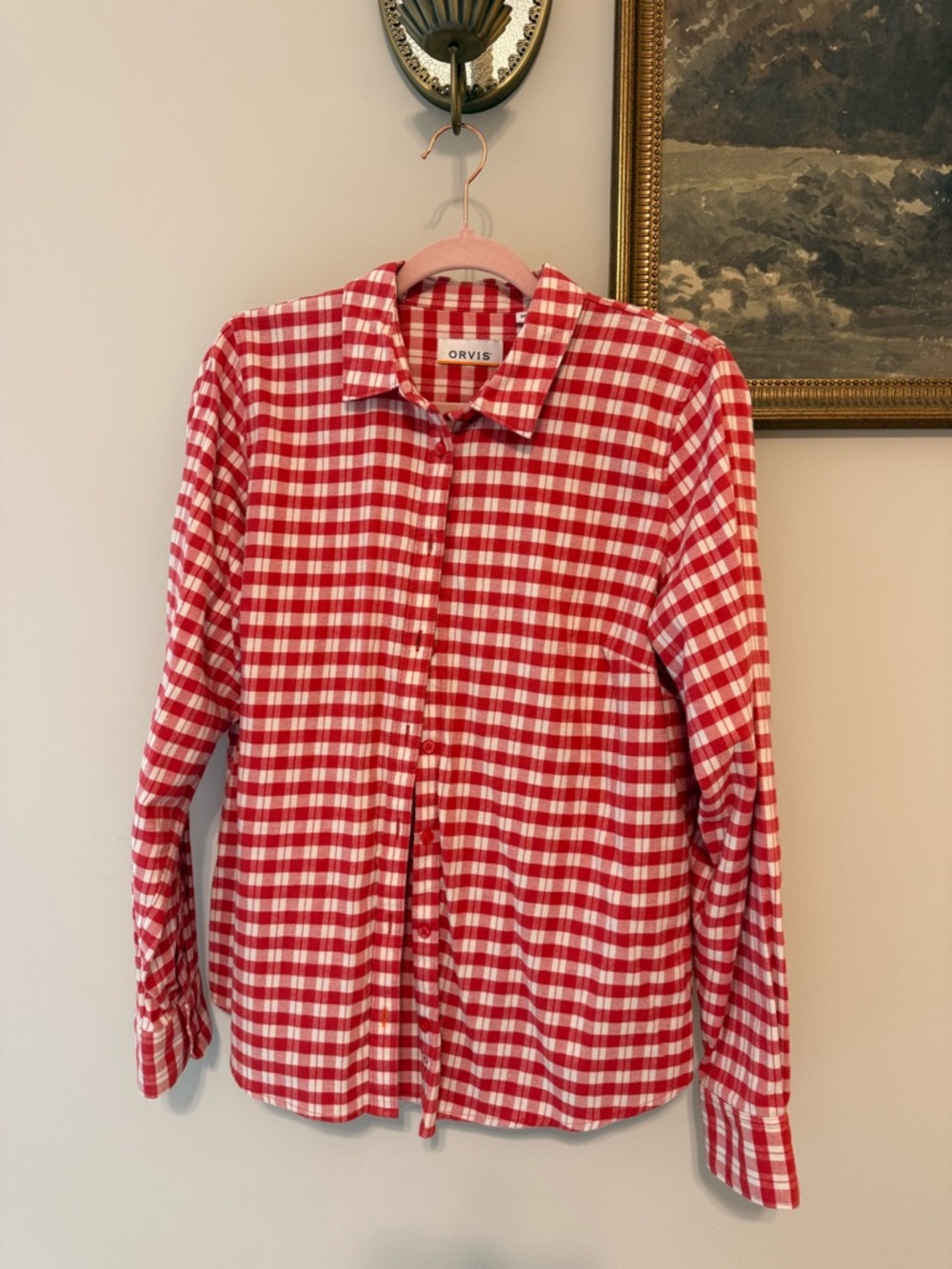 Orvis Red Gingham Shirt